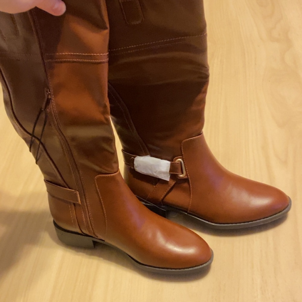 St. John's Bay Over-the-Knee Boots in Chestnut Brown